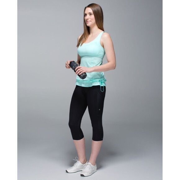 Lululemon Womens Run: Ta Ta Topper Tank Top Size 6 Aquamarine Running Workout - Picture 1 of 8